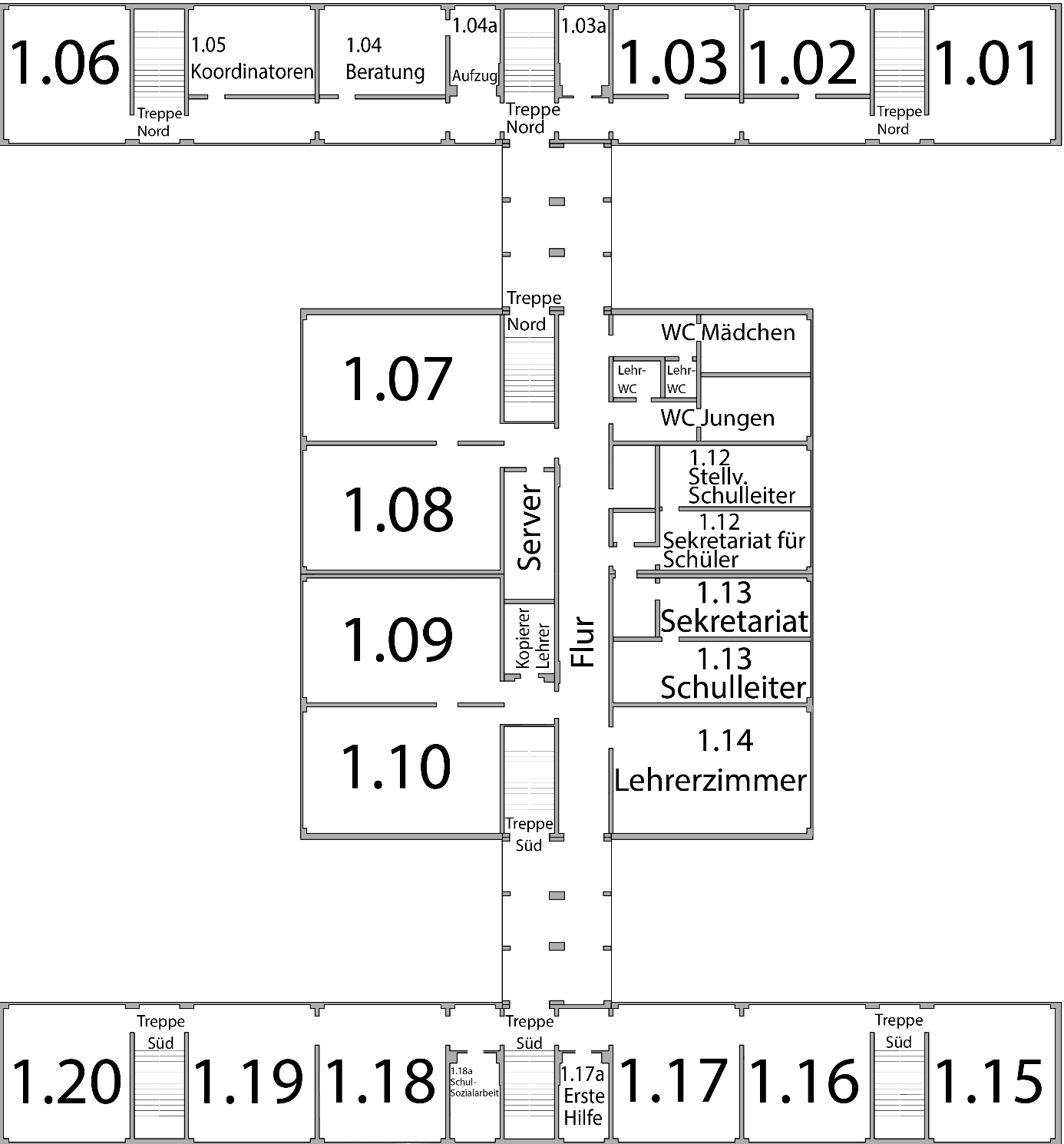 Raumplan 1. Etage