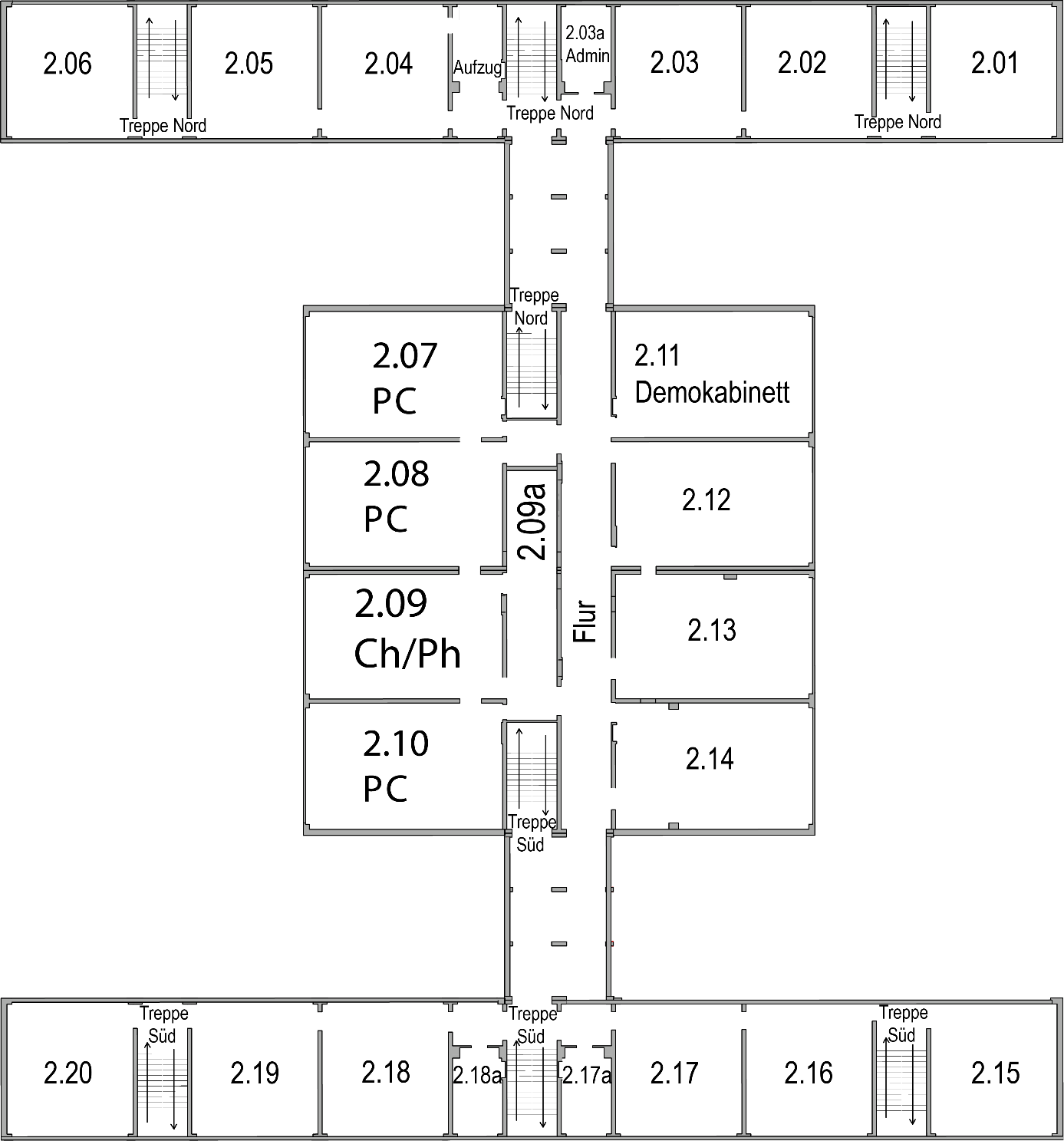 Raumplan 2. Etage